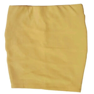 Charlotte Russe Yellow Bodycon Mini Skirt | Size XS